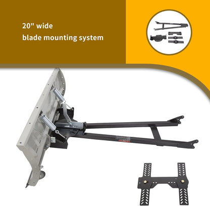 Snow Plow Blade Universal Kit Steel Adjustable 48inches Complete Universal Kit Package Compatible with ATV Honda Kawasaki Polaris Aeon Crossland Arctic-Cat Alterra (You Will get 2 Packages) LYOM-045A+LYOM-045B