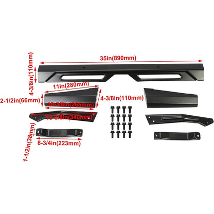 Rear Bumper Compatible with 2018-2026 Polaris Ranger 1000 / INTL Ranger 1000 / Crew 1000 / Crew XP 1000 / DIESEL/XP Replacement for 2882529 Brush Guard Protector Brushguard Accessories