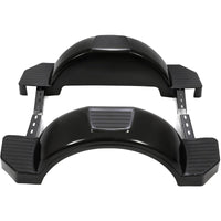 Load image into Gallery viewer, HECASA Black Pair of Single Axle Trailer Fenders Fits 13&quot; Wheels Tire Skirt Boat - 39.7&quot; long x 8.8&quot; wide x 11.4&quot; tall
