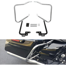 ECOTRIC Saddlebag Bracket Guard Bars Compatible with 2014-2024 Harley Davidson Touring Street Road Glide FLH Saddle Bags Guard Support Bar Mount Chrome & Black