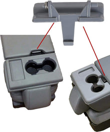 Gray Center Console Jump Seat Lid Latch Compatible with 2010-2018 Ford F150 F-150 Replacement for BL34-18672A66 LYAP-217