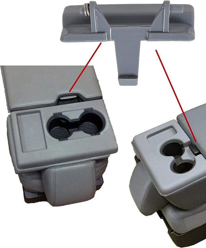 KUAFU Gray Center Console Jump Seat Lid Latch Compatible with 2010-2018 Ford F150 F-150 Replacement for BL34-18672A66 LYAP-217