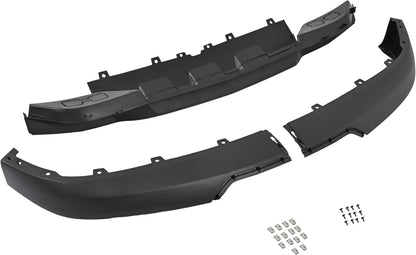 Front Bumper Lower Valance Compatible with 2016-2019 Chevrolet Chevy Silverado 1500 LD Replacement for 84029773, GM1015134C W/Tow Hooks Holes Air Dam Deflector PP Plastic Black LYAP-644S-1