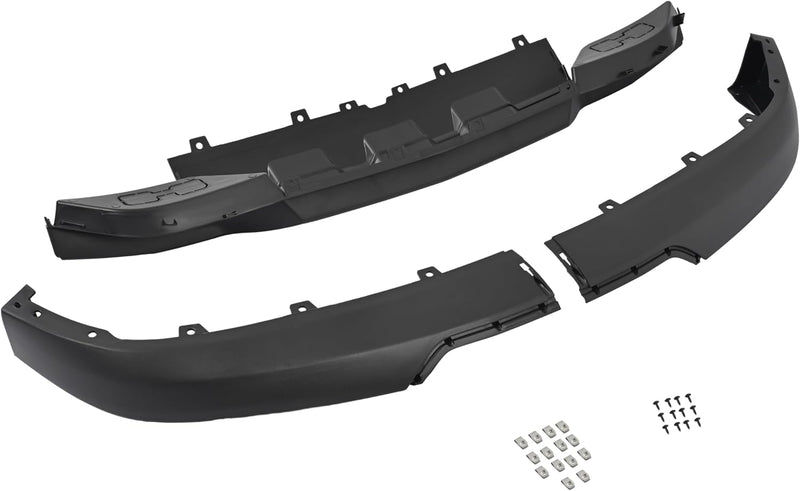 HECASA Front Bumper Lower Valance Compatible with 2016-2019 Chevrolet Chevy Silverado 1500 LD Replacement for 84029773, GM1015134C W/Tow Hooks Holes Air Dam Deflector PP Plastic Black LYAP-644S-1
