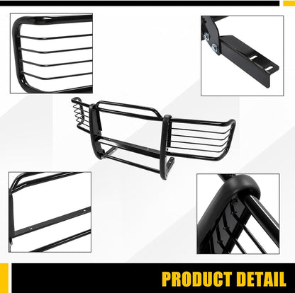 Front Grille Brush Guard Compatible with 1988-1999 Chevy/GMC C/K Series 1500 2500 3500, 1992-1994 Blazer, Jimmy, 1995-1999 Tahoe, Yukon Bull Bar Bumper GrillGuard Protector Brush Push Bar LYAM-125