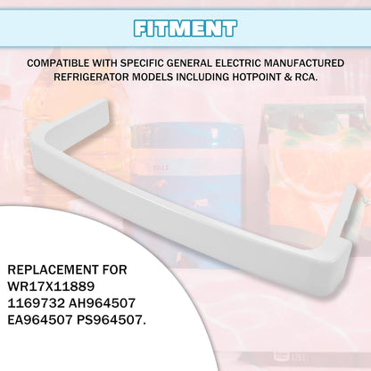 WR17X11889 Replacement Refrigerator Door Shelf Compatible with GE Refrigerator FreshFood Door Retaining Bar Shelf LYOP-099