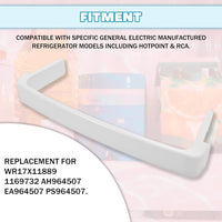 Load image into Gallery viewer, Kojem WR17X11889 Replacement Refrigerator Door Shelf Compatible with GE Refrigerator FreshFood Door Retaining Bar Shelf LYOP-099
