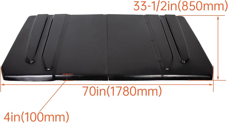 HECASA Universal Hard Top Roof Compatible with JD Gator 625 825i/Kawasaki MULE 4010/Bobcat 3400/Yamaha Rhino/Kawasaki Teryx/Full Size Polaris Ranger New Black LYMP-002T