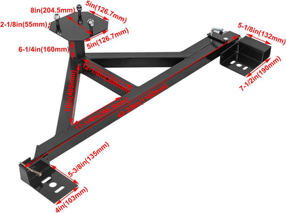 Tire Carrier Mount Compatible with All Hummer H2 w/Drop Down Option Black, Heavy Duty LYAM-479
