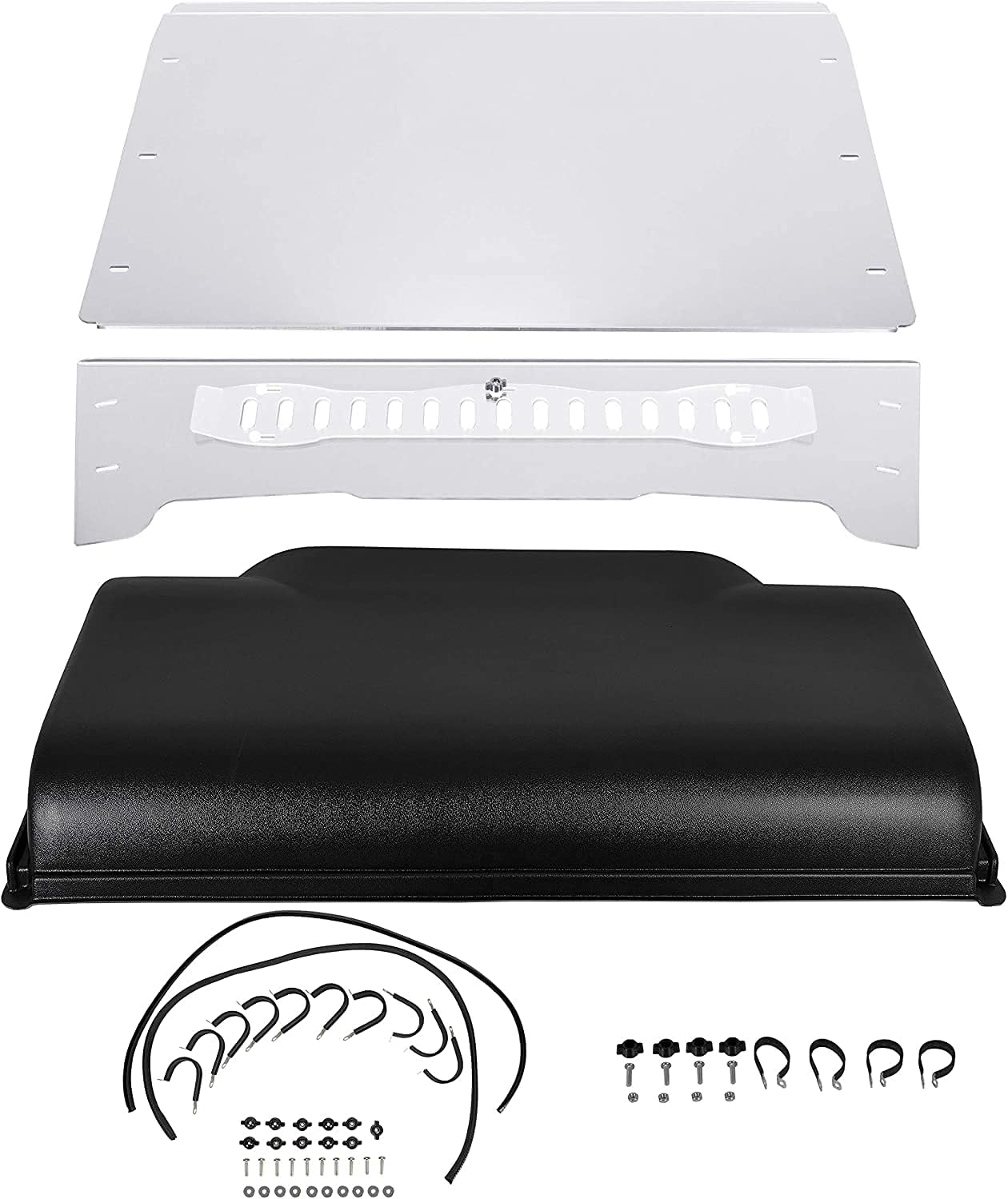 Front Windshield & Roof Canopy Compatible with 2005-2020 John Deere Gator TS/TX/TE Scratch Resistant (You Will Receive Two Separated Packages)
