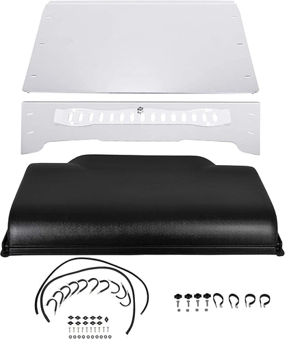 Front Windshield & Roof Canopy Compatible with 2005-2020 John Deere Gator TS/TX/TE Scratch Resistant (You Will Receive Two Separated Packages)