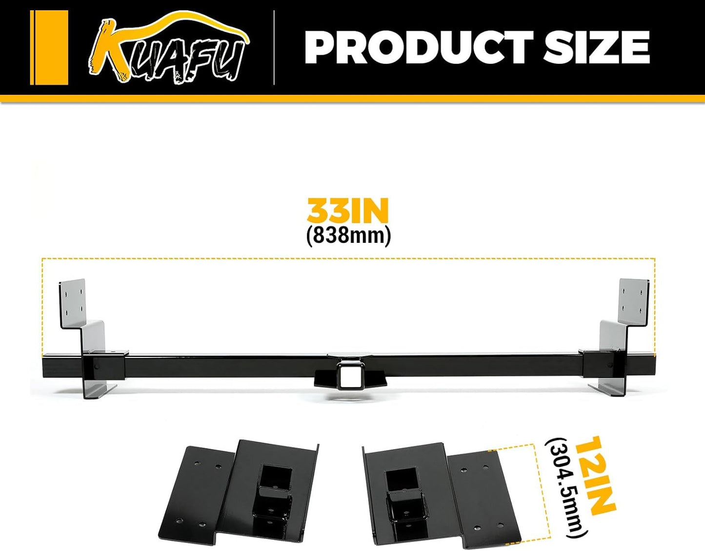 Universal RV Trailer Hitch 2 Inch Class 3 Mount Receiver Tow Hitch Fits UP to 72inches Frame Replacement for 13703 Adjustable LYAM-688