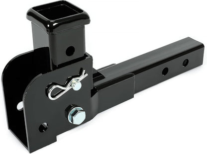 Folding Hitch 2inches Adapter Compatible with 2 Inch Trailer Hitch Extension Shank Mount Cargo Mobility Carrier Adapter 500lbs Weight Capacity LYAM-738S