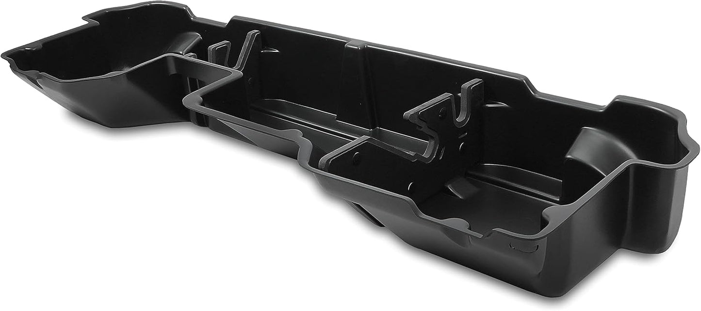 Under Seat Storage Box Compatible with 2019-2025 Dodge Ram 1500 Crew Cabs (New Body Style) Truck Organizer Back Underseat Container System- Black LYAP-115
