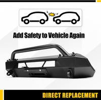 Load image into Gallery viewer, KUAFU Front Winch Bumper Compatible with 2016-2023 Toyota Tacoma Guard Bull Bar W/Winch Mount 4x4 Front Bumper Split Type Brush GuardFront Bumper Grill Grille Guard Protector Brush Push Bar Steel LYAM-030
