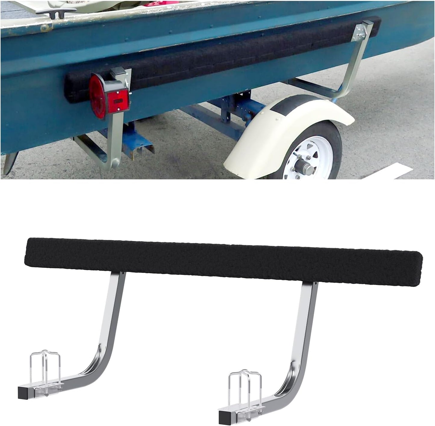 Adjustable 2pcs Boat Trailer Guides Bunk Carpeted Boat Guide-on Galvanized Finish (Size Selected) LYOM-085