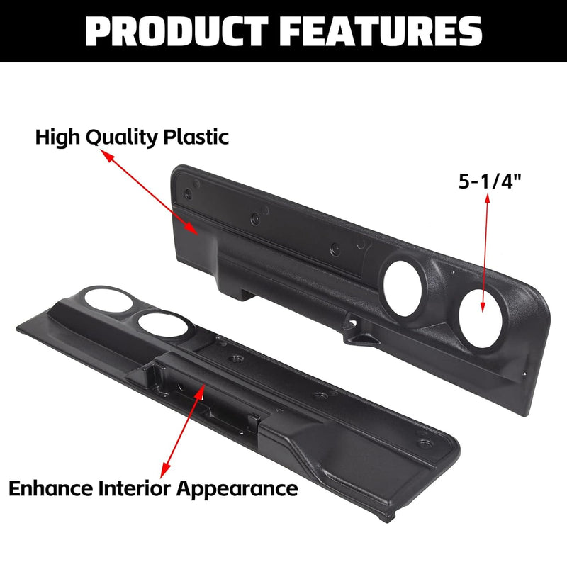 KUAFU Lower Door Panel Set 2-Speaker Door Panel Compatible with 1978-1988 Monte Carlo Malibu (2dr) & El Camino Cutlass Regal LYAP-453S