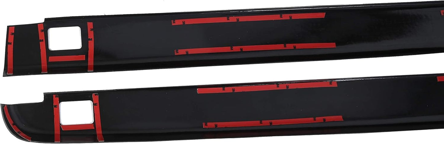 6'5inches Truck Bed Rail Caps Compatible with 2002-2009 Dodge Ram 1500 2500 3500 (Set of 2) Black Smooth Finish with Stake Pocket Hole Cutouts 72-41451 LYAP-209