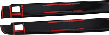 6'5inches Truck Bed Rail Caps Compatible with 2002-2009 Dodge Ram 1500 2500 3500 (Set of 2) Black Smooth Finish with Stake Pocket Hole Cutouts 72-41451 LYAP-209