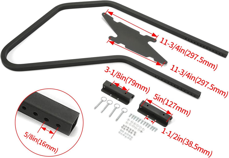 KUAFU RV Handrail Compatible with Any Generation 3 Triple Or Quad Solid Step for 5th Wheel Rvs Travel Trailers Steel 3 or 4 Step LYOM-072