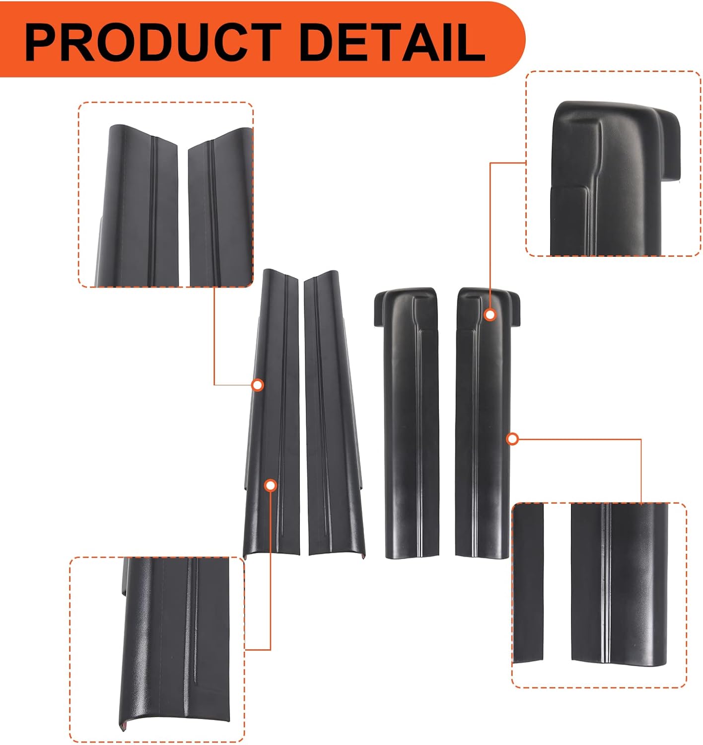 Rocker Panel Guard Compatible with 1999-2007 Chevy Chevrolet Silverado/GMC Sierra 1500 2500 3500 Classic Extended Cab Replacement for 14068 Trail Armor Side Skirts Extension Body Kit LYAP-253-DK