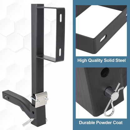 Spare Tire Mount Carrier 24-Inch Universal Fit for SUV ATV UTV RV Truck Car w/Standard 2inches Receiver Trailer Hitch Tire Carrier Bracket LYOM-060