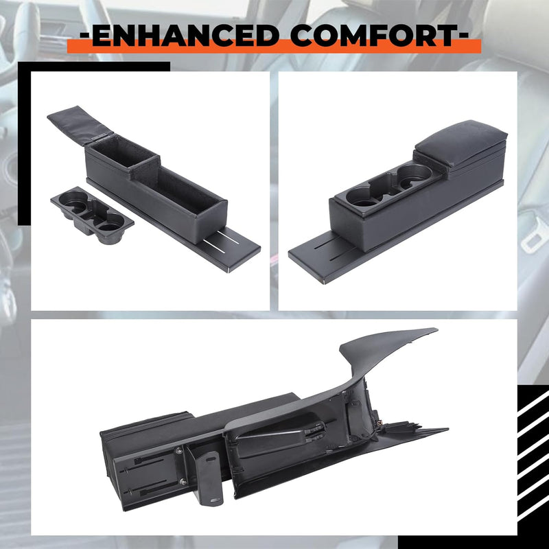 Center Console Kit Compatible with 2011-2020 Dodge Charger Police w/Mini Cup Holder Plate and Trim Set (You Will Receive Two Packages) LYAP-311-2+LYAP-311-3