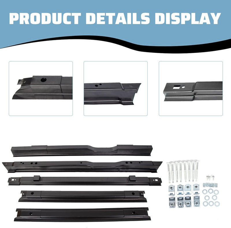 KUAFU Long Bed Crossmember Kit 8ft Compatible with 1999-2018 Ford F250 F350 2008-2016 Ford F450 Long Truck Floor Support Replacement for BC3Z9911215A/ YC3Z9911215BA LYAM-390