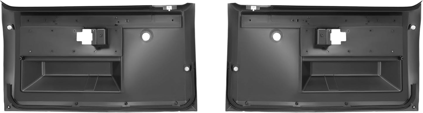 Inner Door Panels Compatible with 1981-1987 Chevy Chevrolet Pickup Truck Power Lock Door Inside Door Trim Panel PP Plastic Black Pair LYAP-X1126