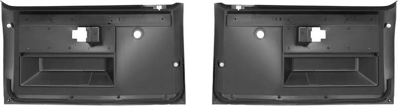 HECASA Inner Door Panels Compatible with 1981-1987 Chevy Chevrolet Pickup Truck Power Lock Door Inside Door Trim Panel PP Plastic Black Pair LYAP-X1126