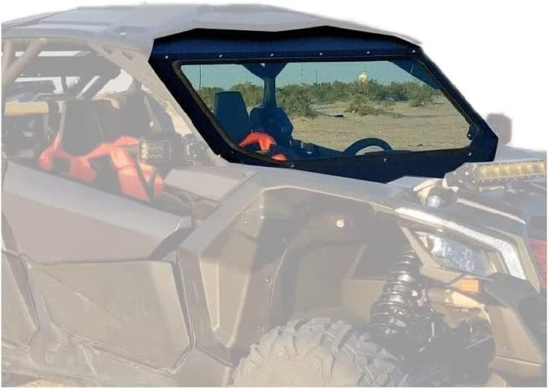 Full Glass Windshield + Sun Visor Compatible With Can Am Maverick X3 900 XRS XDS Turbo R Max 2017-2025 LYMM-074