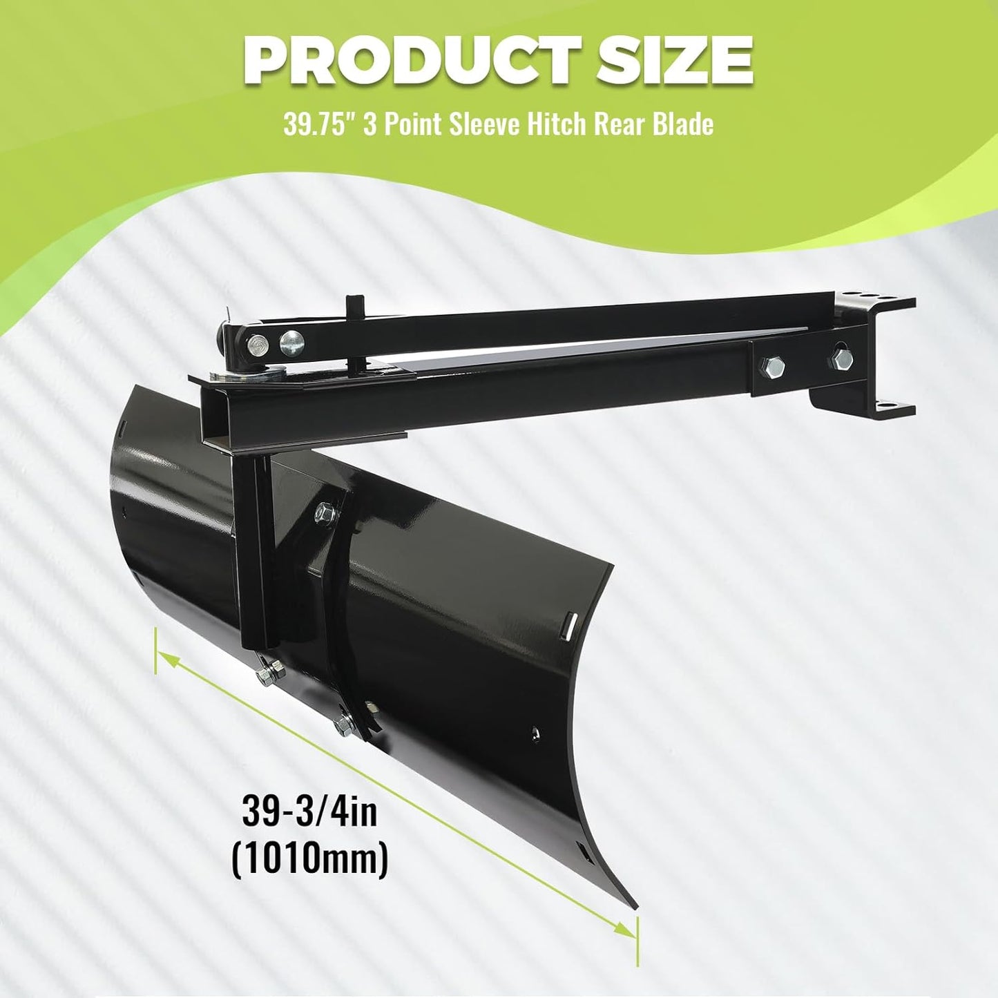 39.75inches 3 Point Sleeve Hitch Rear Blade Compatible with ATV UTV Garden Tractors Lawn Mower Tractor Attachments Behind Rear Sleeve Hitch Tow Blade LYOM-248