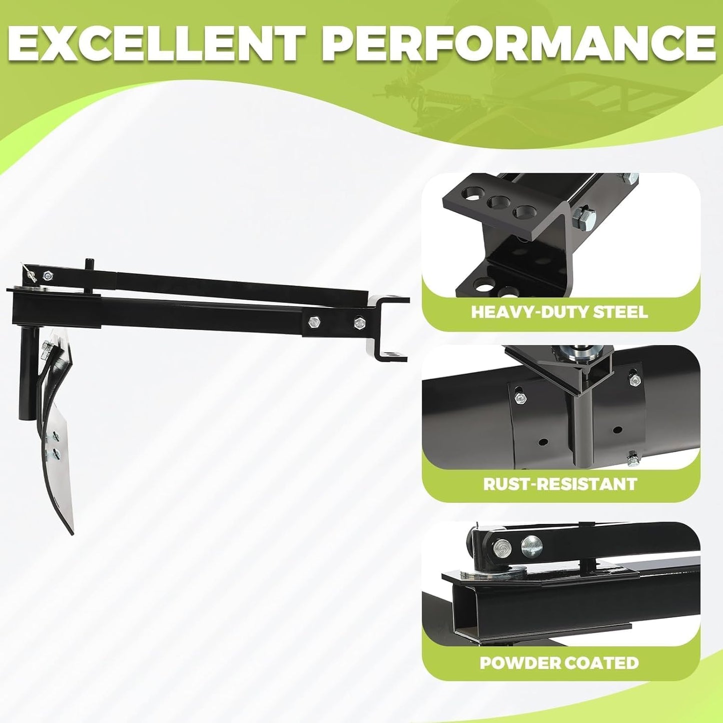 39.75inches 3 Point Sleeve Hitch Rear Blade Compatible with ATV UTV Garden Tractors Lawn Mower Tractor Attachments Behind Rear Sleeve Hitch Tow Blade LYOM-248