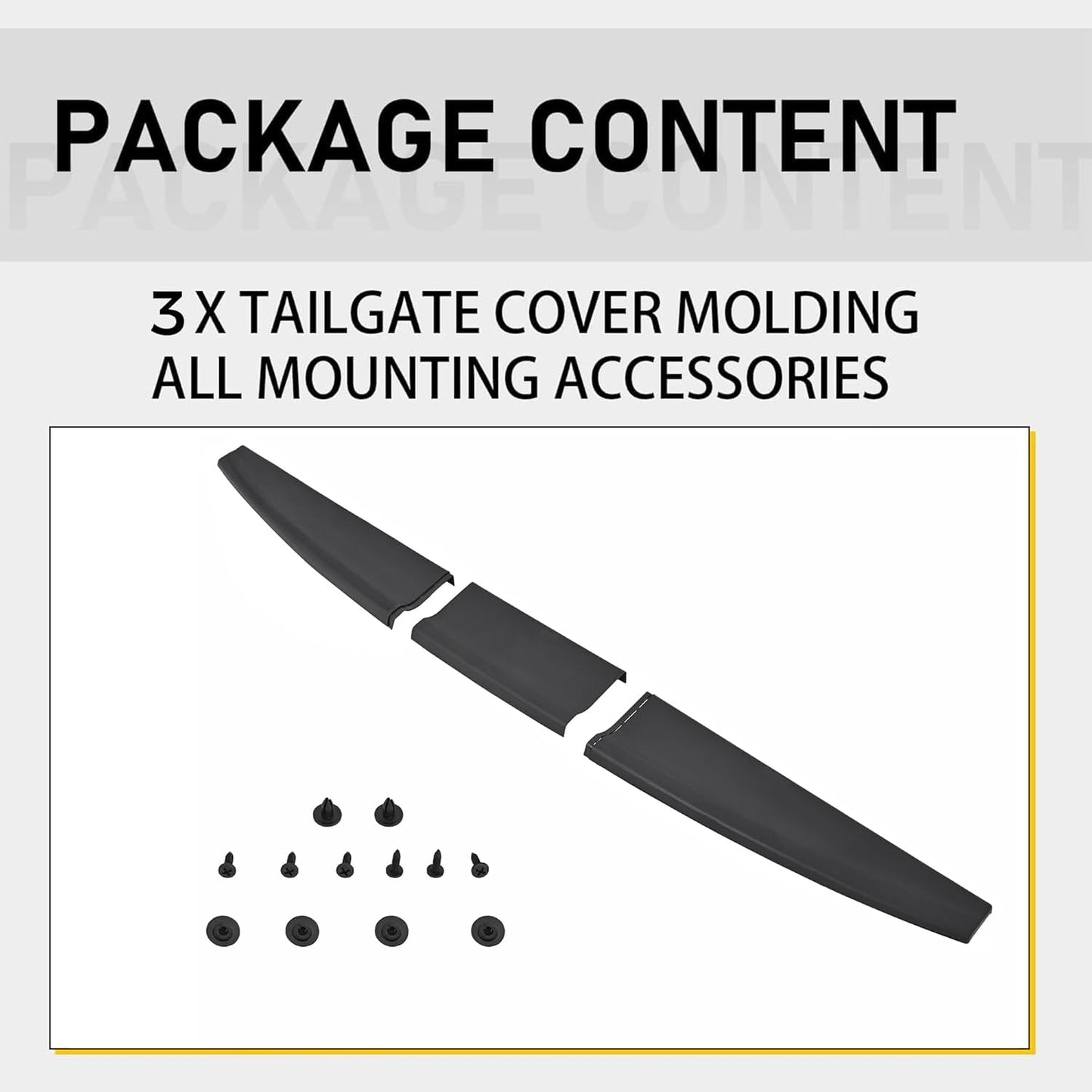 Tailgate Spoiler Molding Cap Compatible with 2009-2019 Ram 1500 2500 3500 Classic Top Protector Cover Lip Replace for CH1909100 55372052AH LYAP-236S