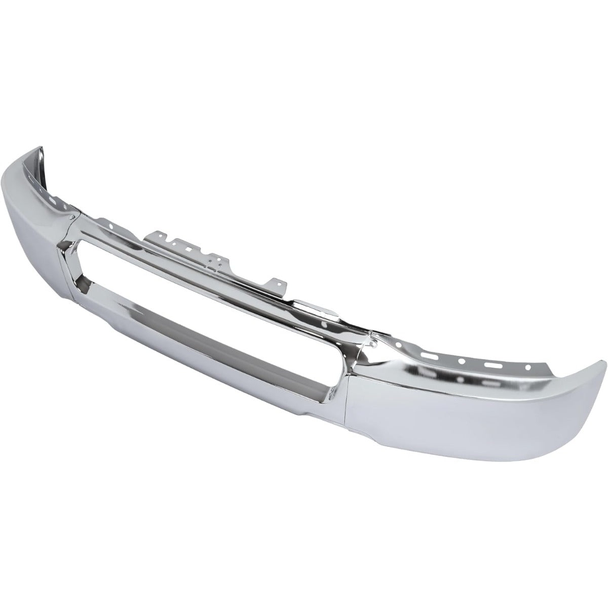 ALMULOO Front Bumper Face Bar Compatible with 2004 2005 Ford F-150 W/O Fog Light Holes Replace For 4L3Z17757AA FO1002388 Modular Design-3Pcs Steel Chrome Silvery