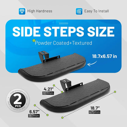 Rugged Steps Compatible with 2007-2018 Jeep Wrangler JK