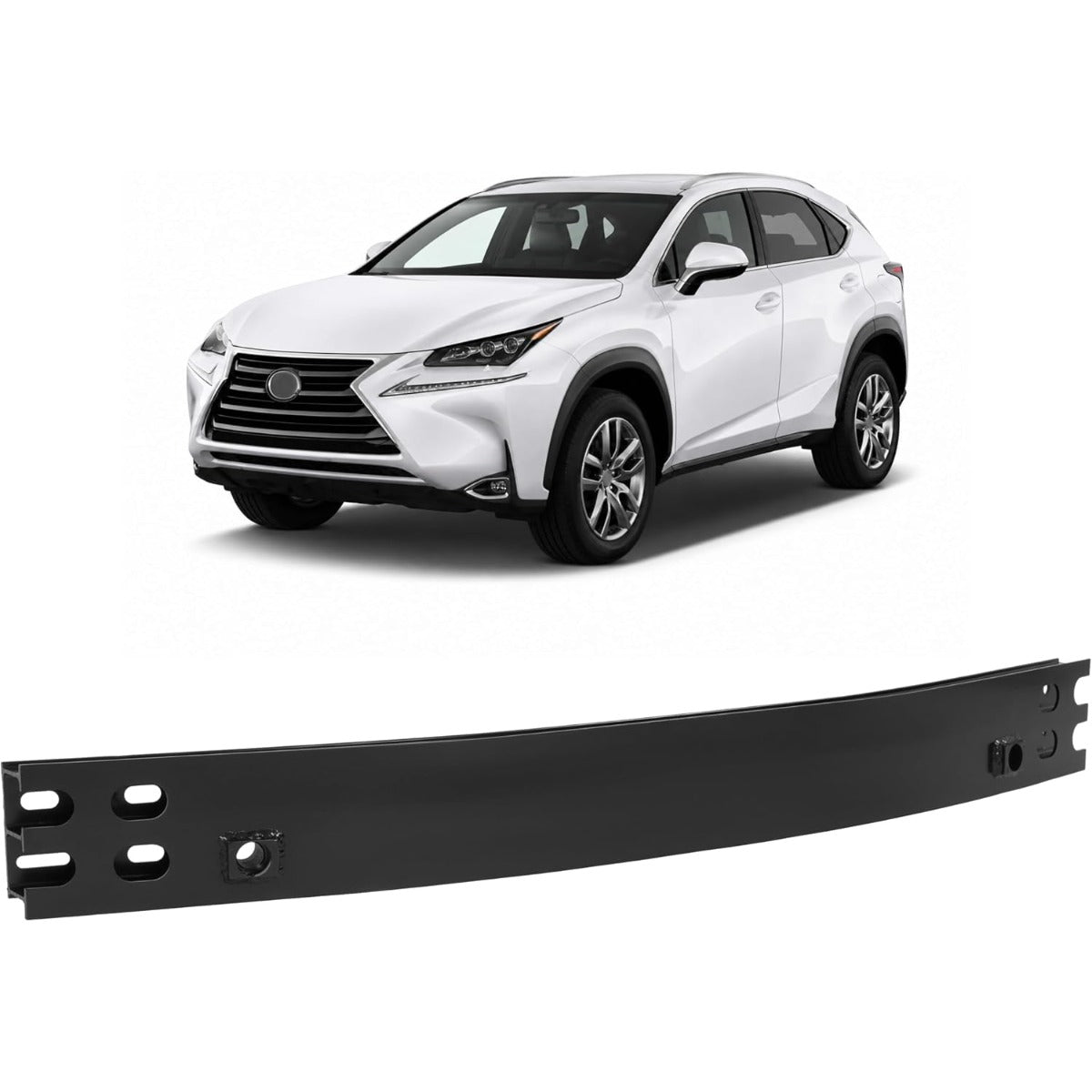 KUAFU Bumper Reinforcement Compatible with 15-21 Lexus NX200t/NX300/NX300h