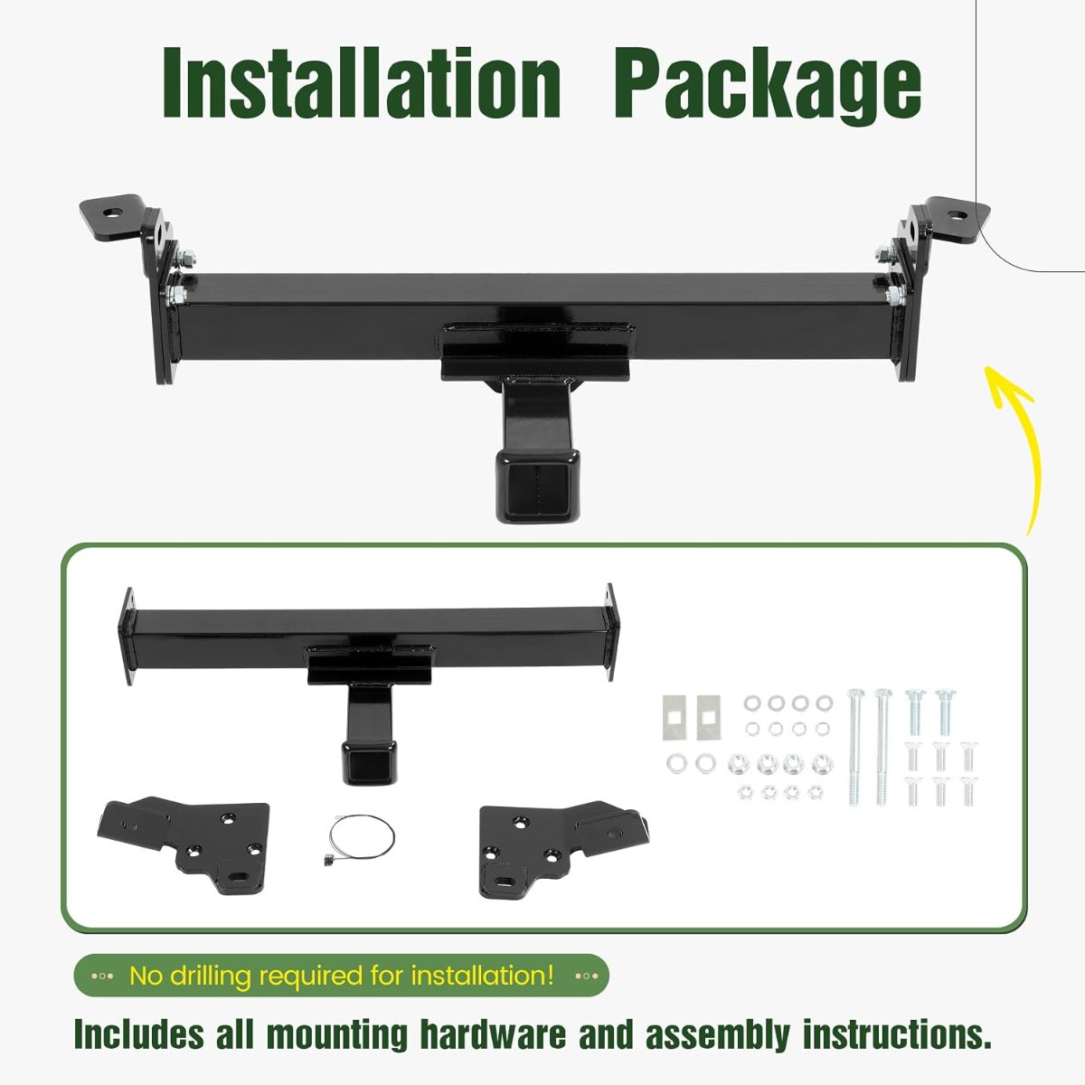 ALMULOO Mount Trailer Hitch 2-Inch Receiver Compatible with 07-10 Chevrolet