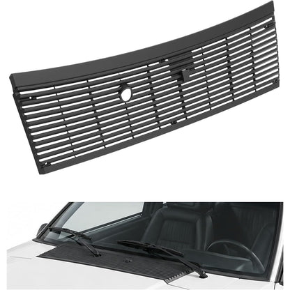 HECASA Front Windshield Wiper Cowl Panel Cover Compatible with 1983-1993 Ford Mustang Cobra Window Wiper Panel Cover Vent Grille Replacement for FO1271100 E3ZZ6102228A Black Plastic
