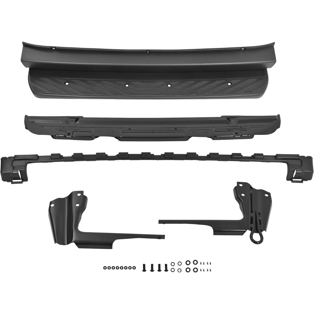 Rear Bumper Step Running Board Compatible with 2019-2024 Mercedes Benz Sprinter 2500 3500 W907 Rear Lower Bumper Step Pad Cover Black