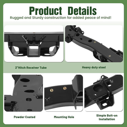 ALMULOO 2'' Trailer Hitch Receiver Compatible with Cybertruck Suitable