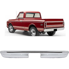 KUAFU Rear Bumper face bar Compatible with 1967-1972 Chevy Chevrolet C10/C20/C30/K10/K20/K30 & GMC C15/C25/C35/C1500/C2500/C3500/K15/K25/K35/K1500/K2500/K3500 Pickup Base Replace for 3885614 GM1102390
