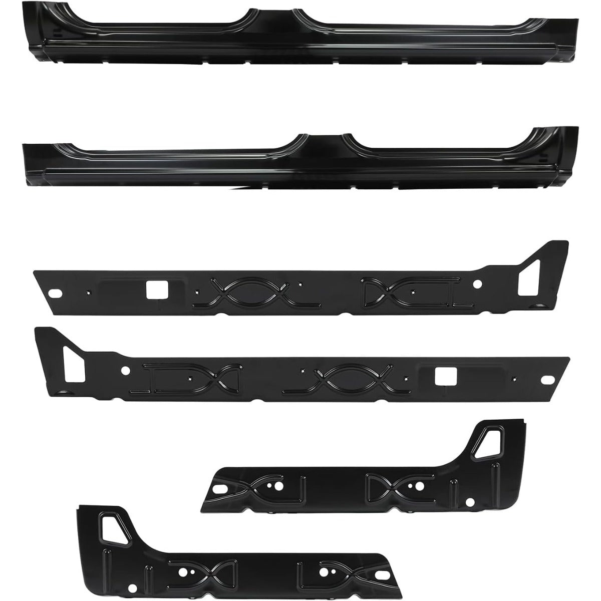 Outer Rocker Panels & Inner Rocker Panels Compatible with 1999-2007 Chevy Chevrolet Silverado GMC 4 Door Truck Crew Cab Pickup (Driver & Passage Side)-3 Packages