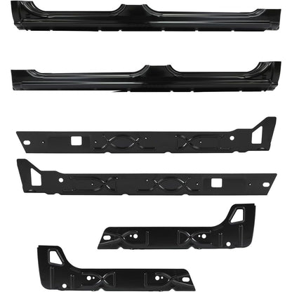 Outer Rocker Panels & Inner Rocker Panels Compatible with 1999-2007 Chevy Chevrolet Silverado GMC 4 Door Truck Crew Cab Pickup (Driver & Passage Side)-3 Packages