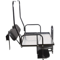 Load image into Gallery viewer, KUAFU Black Rear Flip Back Seat Compatible with 1982-2000.5 Club Car DS Model Golf Cart 1102 LBS Weight Capacity Heavy Duty Steel Frame Flip Folding Rear Back Seat Kit LYA-100
