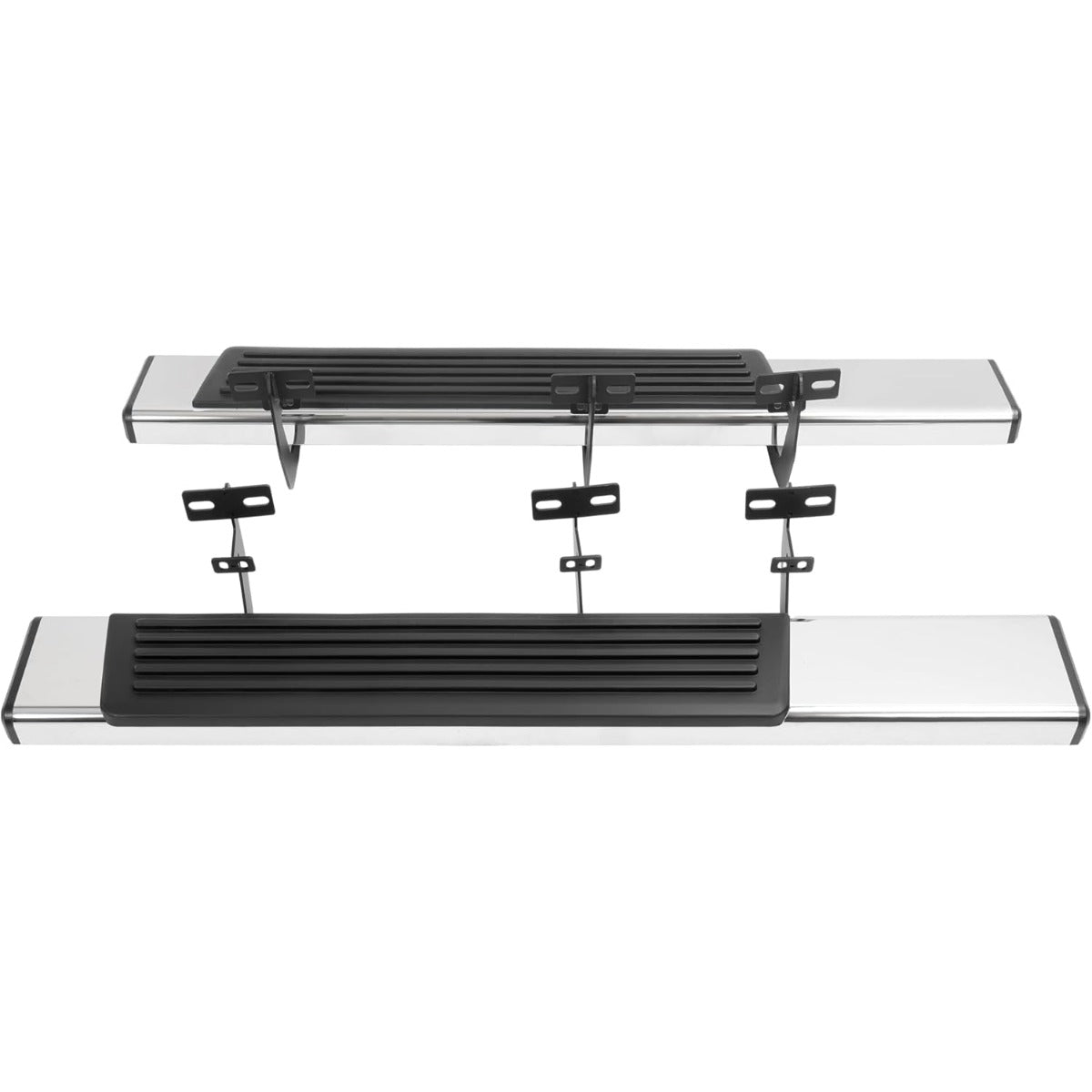 6" Running Board Side Step Compatible with 2009-2026 Dodge Ram 1500 Classic 2500 3500 Regular Cab Step Nerf Bar 304 Stainless Steel+Steel+Plastic Powder Coated+Textured Silvery+Black