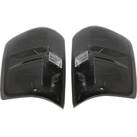Load image into Gallery viewer, HECASA Tail Lights Compatible with 2014-2018 Chevy Chevrolet Silverado 1500/2500/3500 HD GMC Sierra 3500 HD Dually Model Replacement for GM2800261 Brake Lamps w/o Bulbs Smoke Lens Chrome Housing Pair LYPL-148S-2
