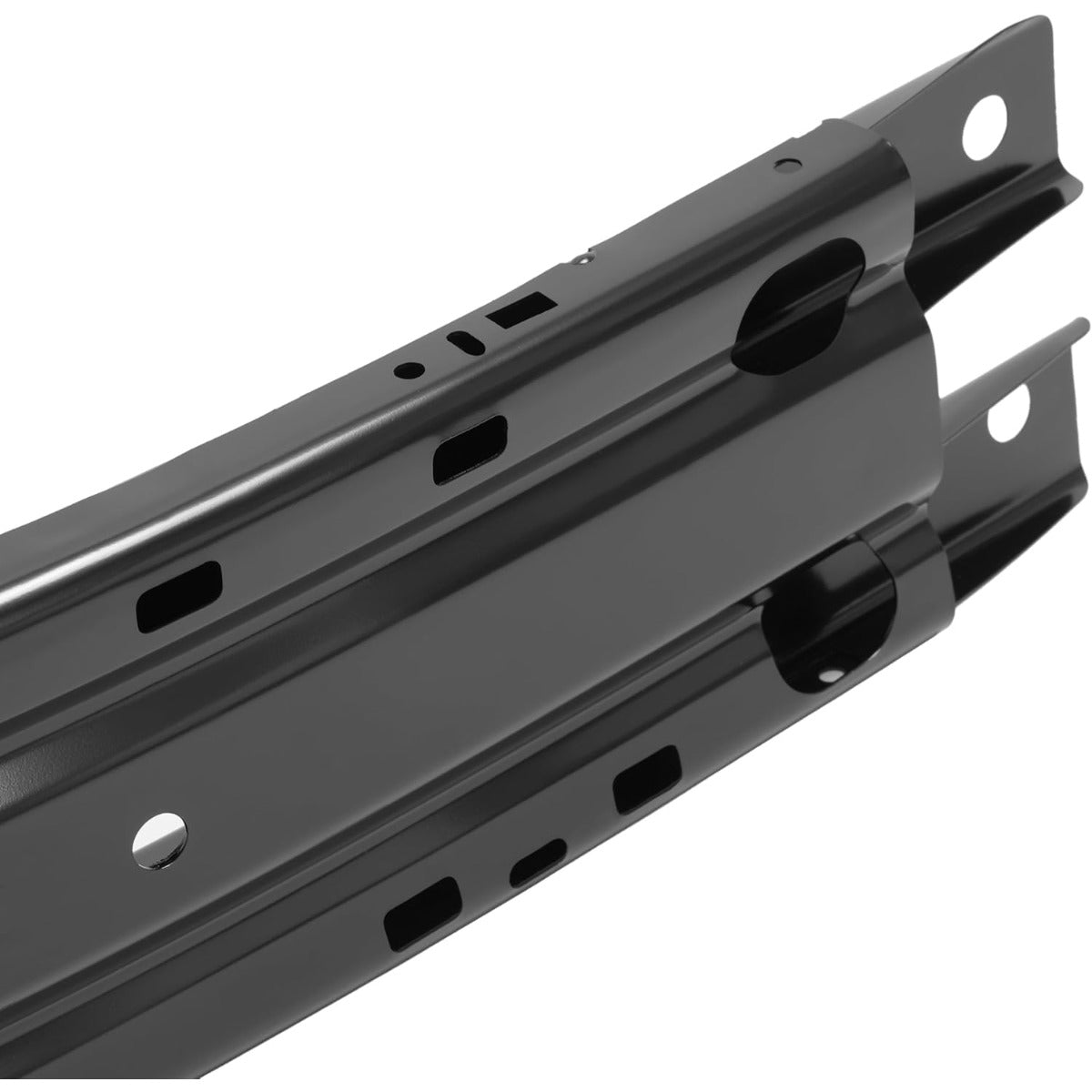 ALMULOO Front Bumper Reinforcement Compatible with 2017-2019 Cadillac XT5 & GMC Acadia Replacement for 84331465 GM1006695 Steel Powder Coated Steel Black