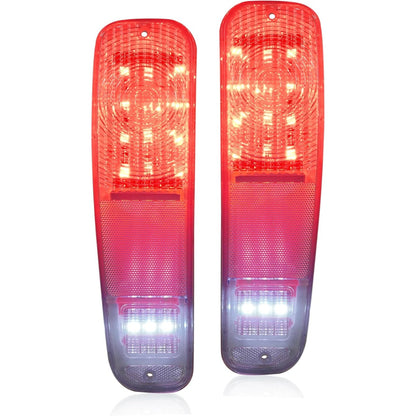 HECASA LED Tail Lights Brake Lamps Compatible with 1973-1977 Ford Pickup F100 F150 F250 F350 Driver & Passenger Side - Clear Lens