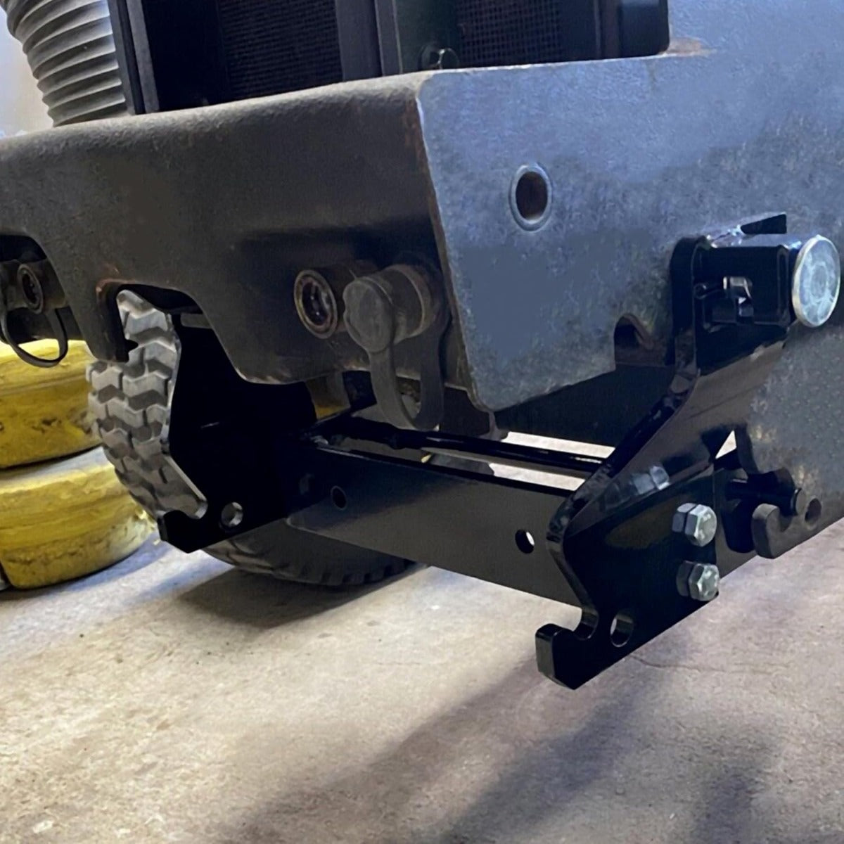 Front Frame Extension Compatible with John Deere 430 Diesel Garden Tractor Attachment Mounting Adapter Bracket Steel Black BM16360 Snowblower Snow Blade Heavy Duty Bucket Bracket